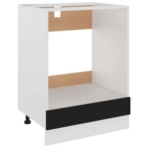 (SOLDE dété)Armoire à four/Colonne de cuisine - Lyon Noir 60x46x815 cm Bois d’ingénierie Aspect élégant*5753