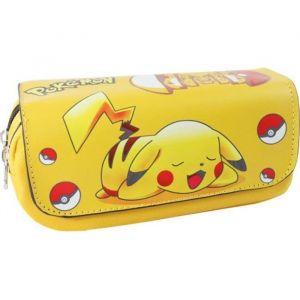 Trousse à stylo Pokemon Pikachu - Dessin animé - Rouge et Jaune - 20x9x6.5cm