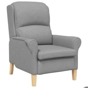 @FR Fauteuil Gris clair 76x94x102 cm - Simple scandinave - Chaise relaxant/Fauteuil TV - tissu - 6902362
