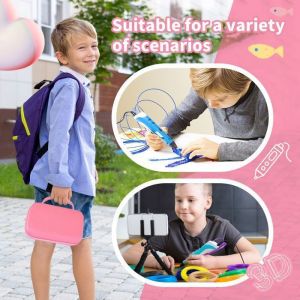 Hard &Eacute;tui de Protection Compatible avec 3Doodler Start + Essentials Set de Stylo 3D / SCRIB3D Stylo dimpression 3D -Rose