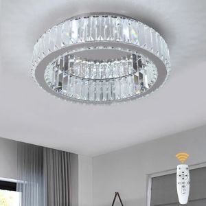 Plafonnier moderne K9 cristal LED lampe suspension télécommande pour salon salle à manger hall dentrée chambre à coucher Fixtures