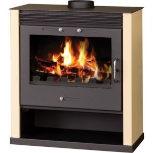 Po&ecirc;le &agrave; bois RUBIN Blanc Ivoire 13.0Kw H85xL69xP44