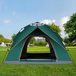 3-4 Personnes Tentes Bivouac et Randonnée avec Moustiquaire Légère Portable Montage Rapide Tente de CampingBâche PE Imperméable