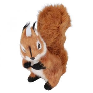 SURENHAP &Eacute;cureuil en peluche &Eacute;cureuil Simul&eacute; Grand Artisanat d&Eacute;cureuil de Simulation R&eacute;aliste Mignon D&eacute;corations deco statue