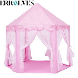 Tente de jeu pour enfants/ch&acirc;teau de princesse/maison de jouets - ERROLVES - &Oslash; 140 cm - Rose - &Agrave; partir de 3 ans