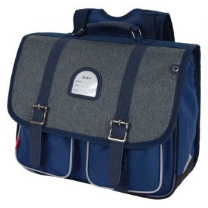 Cartable scolaire - Kickers - Cartable garçon 38cm Classic Boy - CP CE1 CE2 - Bleu chiné