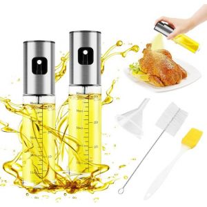 Spray Huile Cuisine 2 Pi&egrave;ces 100ml Spray Huile Dolive Vaporisateur Dhuile et de Vinaigre Pulv&eacute;risateur Dhuile Premium