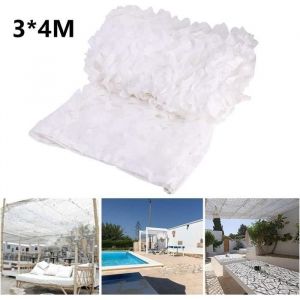 Filet de Camouflage - Blanc - 3x4M - Résistant à lEau - Léger - Durable