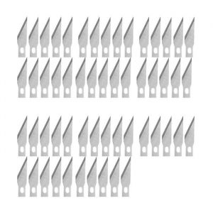 50 pcs Lame Scalpel de Rechange Lame de Antirouille pour Cutter de Prcision Scalpel Chirurgical Scalpel Modelisme 11 PZCC