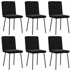 Bonne qualit&eacute; - Chaises &agrave; manger - Style vintage - lot de 6 - noir velours45x54x83 cm DECO M9689476
