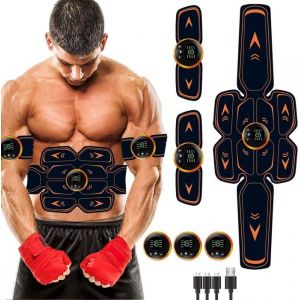 Electrostimulateur MusculaireAbdos Musculation AppareilMusculation Abdominaux 8 Modes & 19 IntensitésEms Ceinture Abdominale El