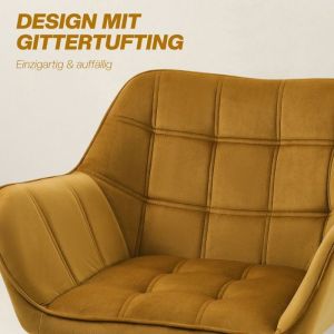 Feuille &eacute;paissie Fauteuil &agrave; oreilles Fauteuil relax simple velours scandinave pieds sur&eacute;lev&eacute;s polyester velout&eacute; jaune 67x615x