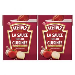 HEINZ - Sauce Tomate Cuisinée Ail Et Oignons 2 X 210 G Brique - Lot De 4