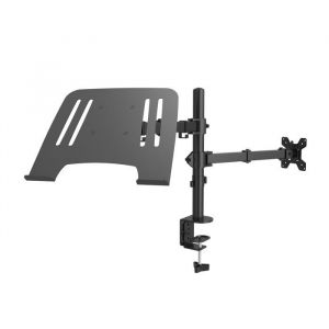 Audizio CMA10L – Support Écran 13-32 pouces et Ordinateur Portable – Réglable en Hauteur Inclinable VESA 75/100