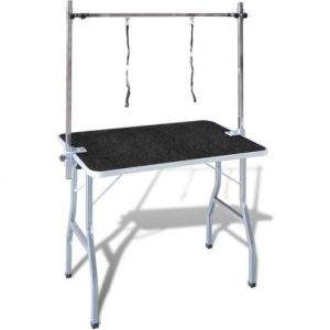 Table Toilettage Ajustable pour Chiens professionnelle pliable avec 2 Potence