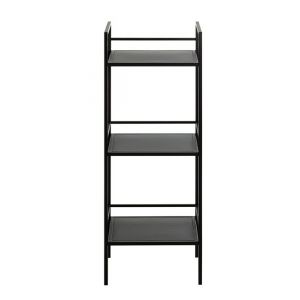 Etagère Meuble étagère en métal coloris noir -longueur 35 x profondeur 25 x hauteur 95 cm