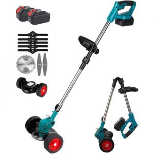 Tondeuse à gazon à 2 roues sans actionnement batterie tondeuse électrique 1500 W Tondeuse manuelle Push avec 3 lames pour jardin