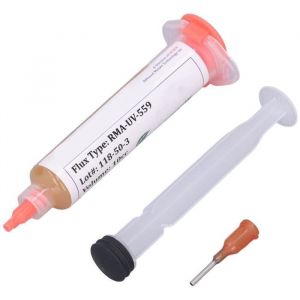 Flux &agrave; souder - Omabeta - RMA-UV-559 - 10cc - &Eacute;tamage facile - Haute r&eacute;sistance disolation