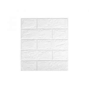 10pcs 3D tuile brique mur autocollant auto-adh&eacute;sif panneau de mousse imperm&eacute;able papier peintBlanc