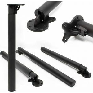 Pied de table - YYV - R&eacute;glable - Hauteur 70-110 cm - Couleur Noir - Acier Inoxydable