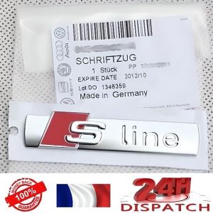MY-DEAL LOGO SLINE AUDI STICKER AUTO VOITURE EMBLEME BADGE 3D METAL CHROME POUR AUDI A1A3A4A5A6A7A8 TYPE SPORT