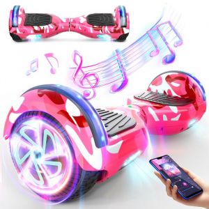 Hoverboard 6.5 Bluetooth - A02C-Gyroscope LEDtout terrainautonomie 7-8kmCharge maximale 70KG-pour Enfant et Adol-Camouflage