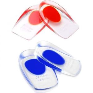 2 Paires Talonnette Gel Semelle Silicone Talon Coussin pour Soulager Douleur Tendon Achille Tendinite 10.3*6.4*1.6cm (L*W*H) S