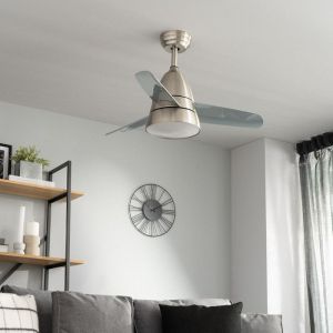 Ventilateur de Plafond Silencieux Industriel Gris 91cm Moteur DC 3000K - 4000K - 5500K