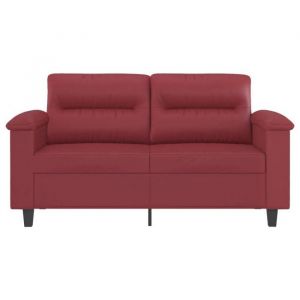 Sofa droit fixe - Clic Clac Canapé à 2 places - NEUF - Rouge bordeaux 120 cm Similicuir CA1498636