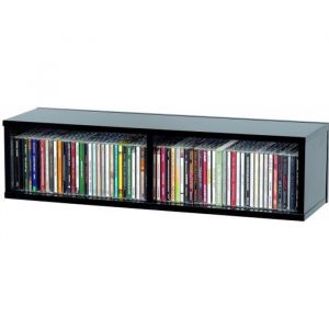 Casier de rangement pour CD - CD Box 90 - Noir - Bois - Panneaux de particules - Classique - Intemporel