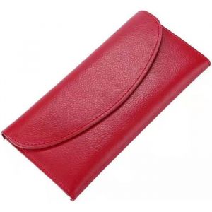 Portefeuille Femme Grande Capacité RMEGA - Rouge - Cuir PU et Ecologie - Porte Carte Monnaie et Chéquier