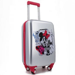 Valise cabine - Disney - Minnie Chic - 48 CM - Blanc - Trolley inclus - Poche int&eacute;rieure