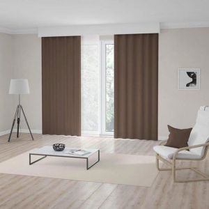 Rideau occultant thermique à ruflette - Light Guard - Brun - Uni - 140 x 280cm