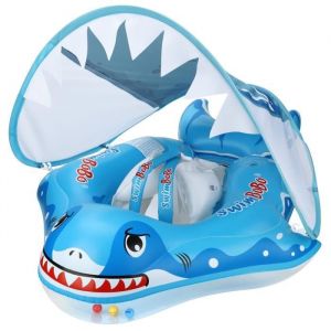 Bouée de natation gonflable pour bébé - Bouée Bébé avec Parasol Amovible pour les enfants de 3 à 36 mois