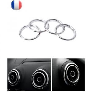 Cercle anneau chrome AUDI A3 bague buse grille de ventilation a&eacute;ration sport LOT DE 4 ANNEAUX CHROME cerclage des grilles
