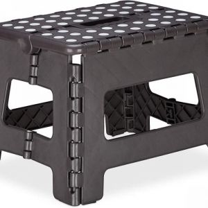 Tabouret Pliant en Plastique  Tabouret De Voyage  Petit Tabouret Portable Extérieur Enfant Adulte  Noir  22 x 31 5 x 25 cm
