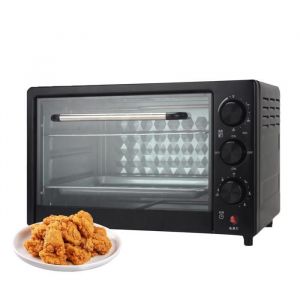 Mini Four Electrique 22L 1000W Four Posable avec plaques de cuisson Four Convection Minuteur 0-60 min Acier Inoxydable