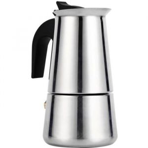 Cafetière italienne - MARQUE - Modèle - Cafetière à pression - Réservoir deau amovible - Filtre remplaçable