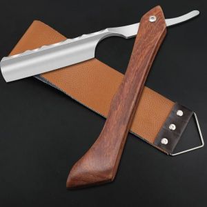 Kit RasoirLe Rasoir HommeRasoir Coupe ChouxRasoir en Acier InoxydableProfessionnel Rasoir de Barbier Avec Ceinture en Toile