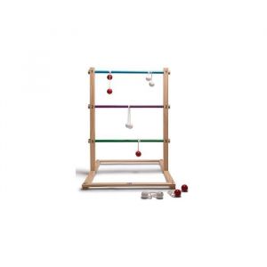 Jeu de lancer de Tac en bois - Boules Echelle Golf - Lance pendule - L50 x H75 cm - Jardin Plein air Exterieur - Adresse