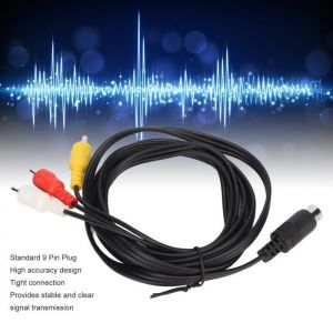 Câble Mini DIN 9 broches vers 3 RCA mâle nickelé pour récepteur TV AV - TBEST