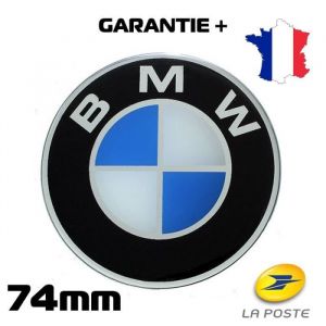 Embl&egrave;me BMW Coffre 74 mm Insigne Logo M3 E30 E36 E39 E46 E90 E92 E81 E39 E60 E61