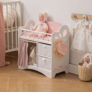Maison de poupée de bébé - ROBOTIME ROBUD Lit bébé en bois pour poupée