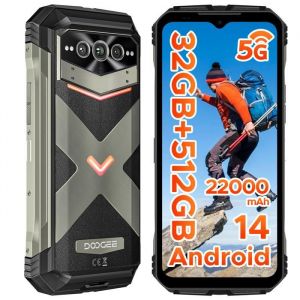 Smartphone robuste DOOGEE V MAX PRO - 6.58 FHD 120Hz - 32Go RAM - 512Go - 22000mAh - Android 14