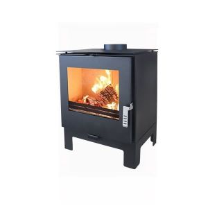 Poêle à Bois - Verso - Kara L - Blanc - Efficacité 80.2% - Chauffage 100-120m3