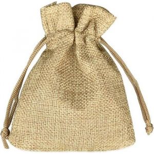 100 Pcs  Sachets en Jute Sac à Cordon Toile de Jute Pochettes pour Dragée Bijoux Cadeau Mariage Baptême Anniversaire Noël