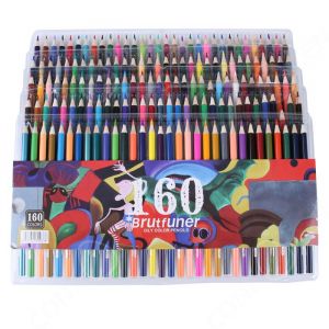 Crayons de couleur 160 couleurs 32x20x48cm pin frais et respectueux de lenvironnement r&eacute;sistant aux chocs et aux chutes crayon