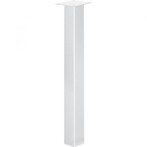 HOLZBRINK 90cm 1x Pied de Table Profil Carré 80x80mm Support Table basse Salon Bureau Industriel BLANC HLT-14A-J-90-9016