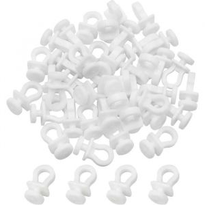 100 Pcs Crochet de Rideau Rail Glisseur Rail Rideau Poulie Rideaux en Plastique Blanc pour Rideau de Douche couleurs ABRI DE JARDIN