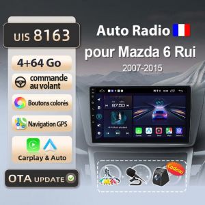 litillbuly autoradio 4Go 64Go WIFI pour Mazda 6 GH 2007 2008-2012 accessoire autoradio android voiture carplay GPS